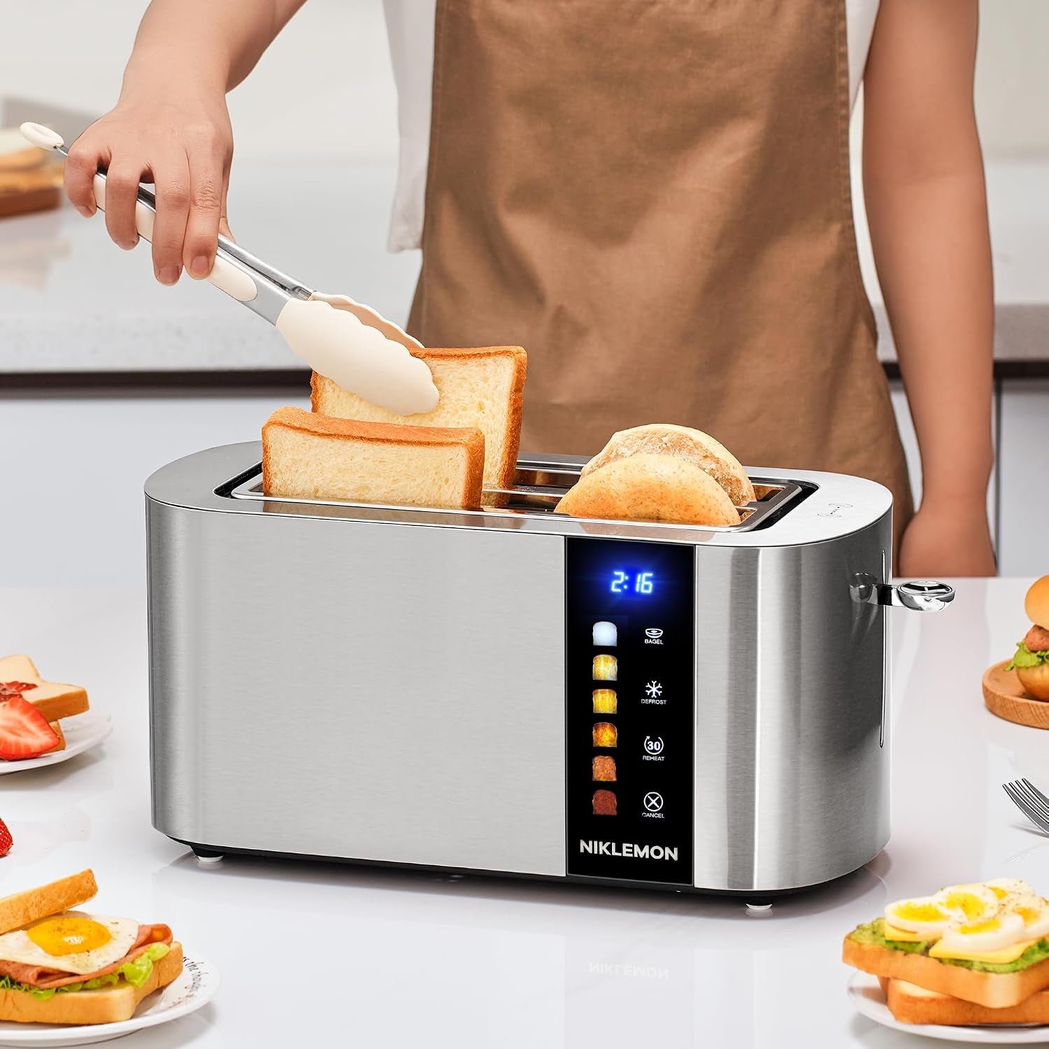 4-slice-toaster-full-stainless-steel-toaster-with-led-display-touch-buttons-with-long-extra-wide-slots-bagel-defrost-reheat-cancel-functions-removable-crumb-tray-1300w