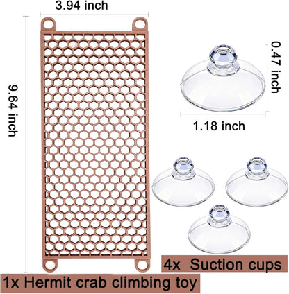 Hermit Crab Climbing Toy, Reptile Habitat Decor Exercise Playground Hermit Crab Accessories for Tank and Aquarium Decoration (Brown)2