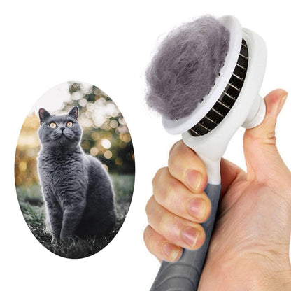 Self Cleaning Slicker Brush - Cat Brush Skin-Friendly Deshedding Grooming Massaging Tool for Long & Short Haired Pets, Cat Hair Brushes Easy Removes Undercoat for Dogs Cats Rabbits - UPGRADED, Blue8
