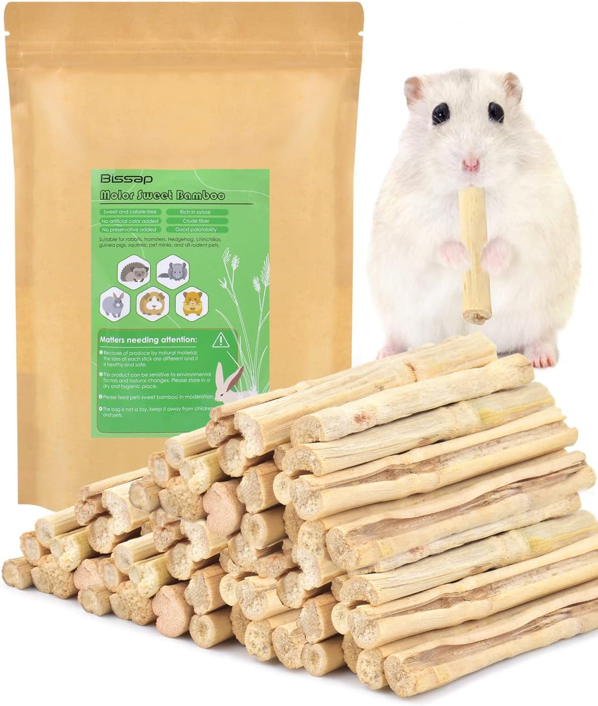 bissap-250g-0-5ib-sweet-bamboo-chew-sticks-for-rabbits-bunny-molar-treats-snack-for-small-animals-hamster-chinchilla-guinea-pigs-rabbit-squirrel-natural-teeth-grinding-toys