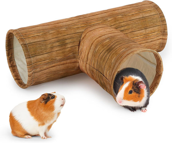 Bienbee Guinea Pig Tunnel, 3 Way Washable Guinea Pig Hideout,Foldable Rabbit Tunnel Guinea Pigs Toys for Bunny Hamster Chinchilla Ferret Rabbit Guinea Pigs Accessories Mushroom | Guinea Pig Hideout, Portable Tubes with Cute Print,High Dense Fabric for Small Pet'S Hiding Resting Playing and Exploring8