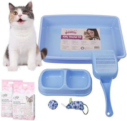 PAWISE Tofu Cat Litter 2 Pack and PAWISE Small Cat Litter Box1
