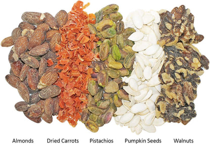 Squirrel Treat (3 Oz.) - Healthy Natural Nut & Vegetable Treat - Walnuts, Almonds, Pistachios, Pumpkin Seeds, Dried Carrots - Flying Squirrels, Ground Squirrels, Tree Squirrels & Other Rodents3