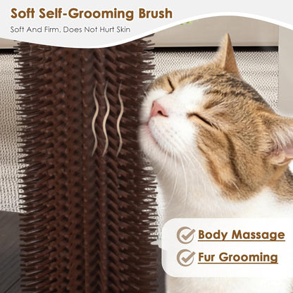 22 Inch Heavy-Duty Cat Scratching Post with Cozy Plush Bed, 3 Sisal Scratching Posts, Interactive Cat Scratcher with Grooming Brush, Hanging Pom-Pom, Track Balls & Mouse Toy for Indoor Cats7