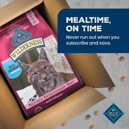 Blue Buffalo Wilderness with Salmon Natural High-Protein Grain-Free Dry Food for Adult Cats, Real Salmon First, Antioxidant-Rich Lifesource Bits Support Immunity, Promotes Strong Muscles, 5 Lbs.9