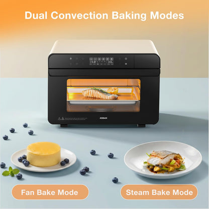 23QT Countertop Convection Steam Oven, Air Fryer Toaster Oven Combo | Combines Steam Cooking, Air Frying, and Baking with 30 Presets and Steam Self-Clean Function, Touchscreen Control - White5