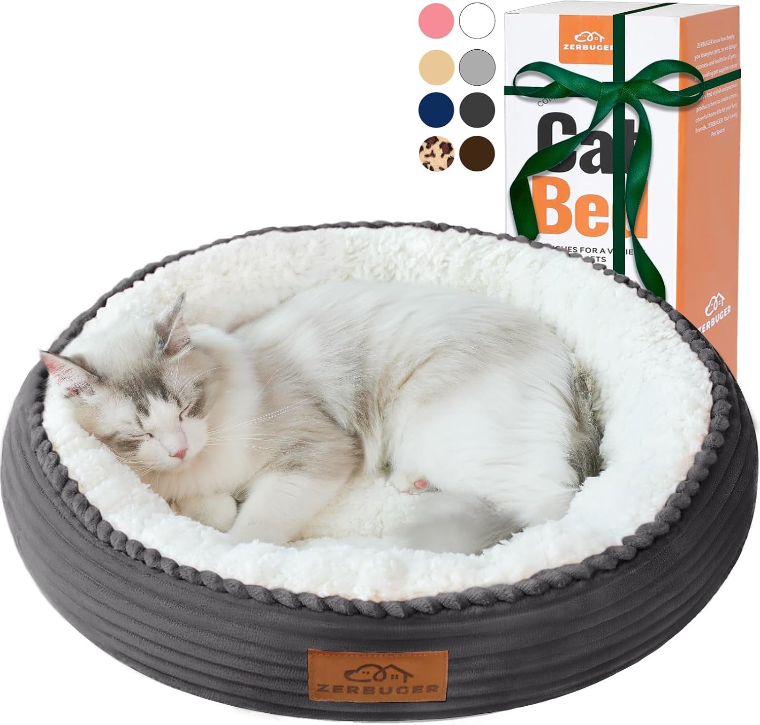 zerbuger-20in-washable-cat-beds-for-indoor-cats-round-donut-pet-bed-for-cats-small-dogs-puppy-kitten-anti-slip-bottom-calming-bed-gift-pink