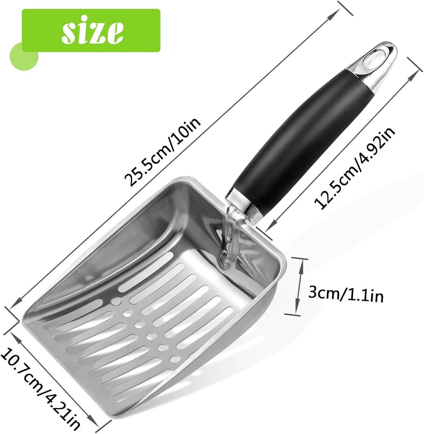 cat-litter-scoop-stainless-steel-metal-cat-litter-scoop-kitty-metal-scooper-sturdy-mesh-scooper-mesh-shovel-easy-to-clean-suitable-for-cat-litter-box-light-black