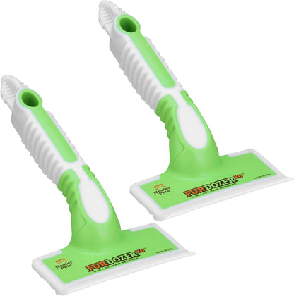 Furdozer Pet Hair Remover & Auto Detailing Tools - Cat & Dog Hair Remover for Carpets, Car Interiors, Couches, Bedding, & Pet Furniture (Green, (2 Pack) - X3 PRO)24