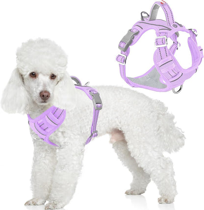 BARKBAY Dog Harness No Pull with ID Tag Pocket - Heavy Duty, Reflective, Easy Control for Large Dogs(Blue,L)26