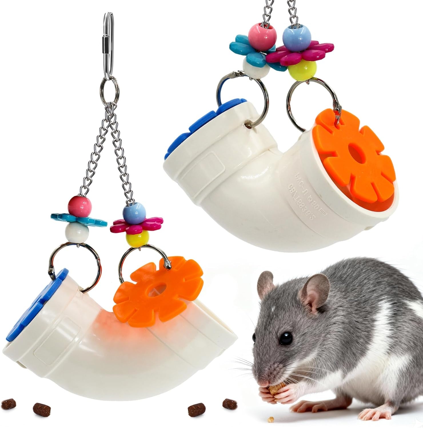 rat-enrichment-foraging-toy-wide-opening-for-more-treats-easy-clean-slow-feeder-hanging-fancy-cage-puzzle-toy-for-rats-mice-inspires-foraging-instincts-to-relieve-boredom-and-keep-healthy