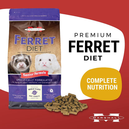 Marshall Premium Ferret Diet Senior Formula – 4 Lbs – Supports Digestion, Muscle Health & Vitality – Balanced Nutrition for Aging Ferrets with Essential Nutrients2
