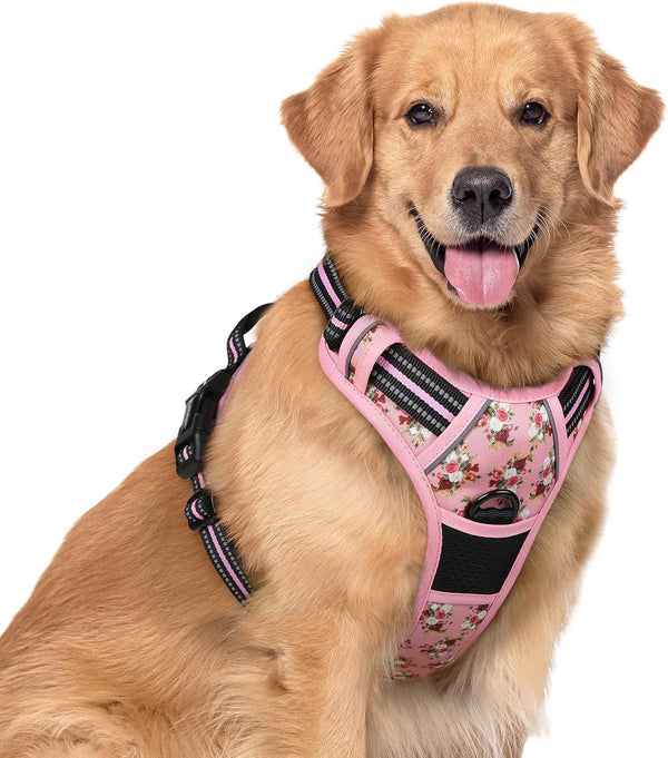 Rabbitgoo Dog Harness, No Pull for Large Dogs with 2 Leash Clips, Pet Vest | No Choke with Handle, Adjustable Soft Padded, Reflective, Easy Control for Walking, Black, Large16