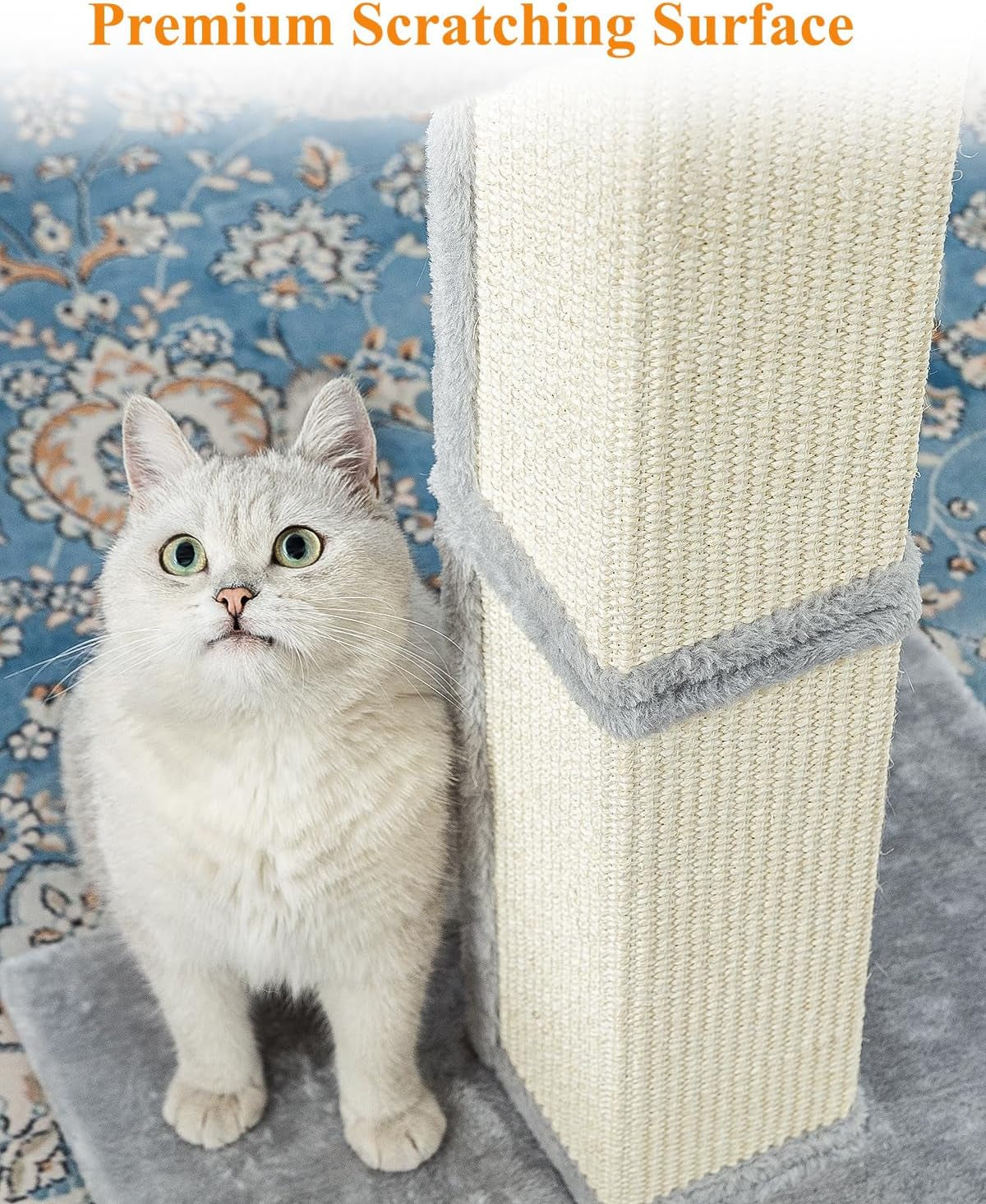karolpar-32-cat-scratching-post-for-indoor-cats-sisal-cat-scratcher-with-plush-perch-large-scratch-post-with-bed-removable-cover-sisal-fabric-light-grey-natural-sisal-cat-scratcher-tower-large-scratch-post-with-bed-cat-tree-with-removable-cover