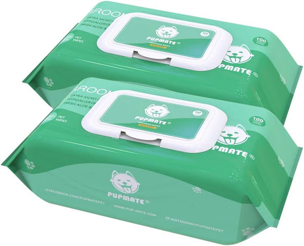 Pet Wipes for Dogs & Cats, Extra Moist & Thick Grooming Puppy Wipes with 100 Fresh Counts, Aloe Vera/Nature11
