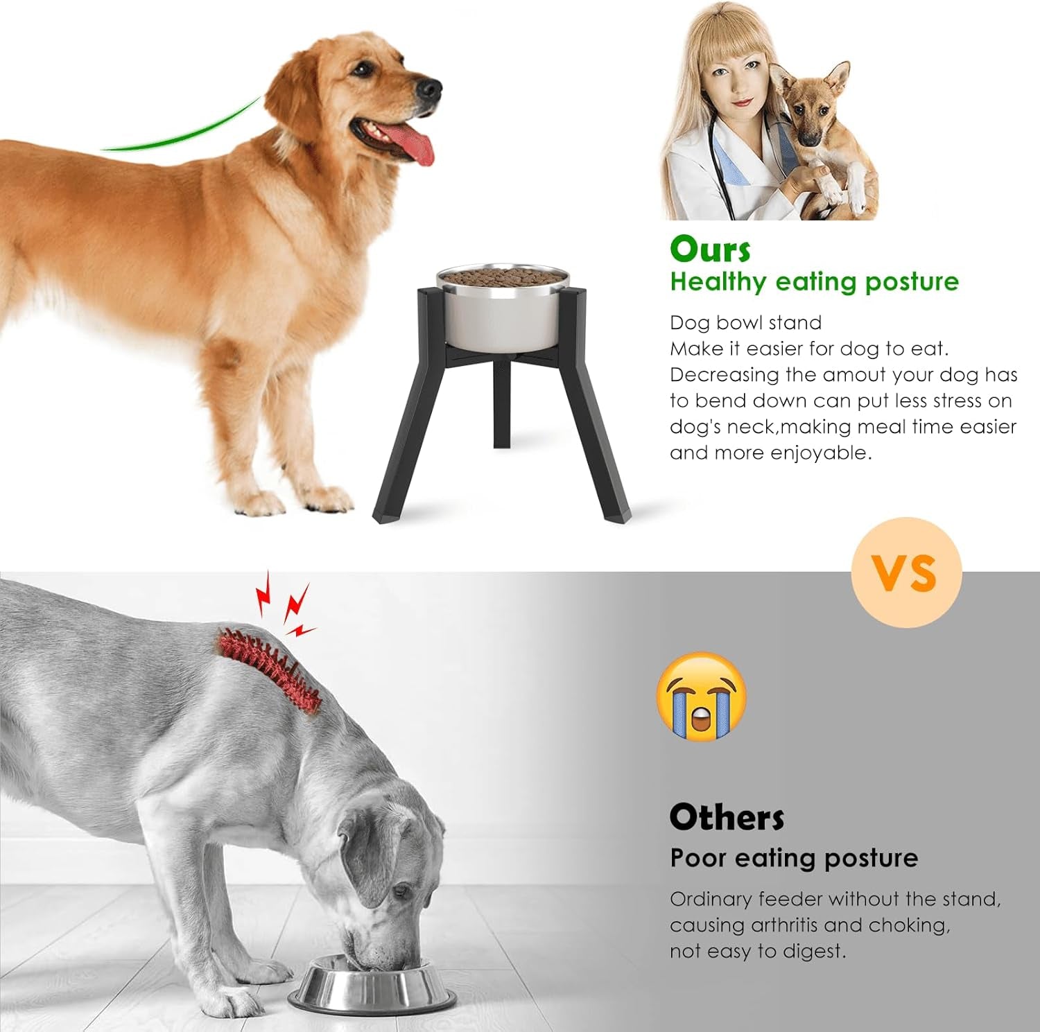 dog-bowl-stand-for-medium-large-dogs-adjustable-width-elevated-dog-bowls-7-10-6-raised-dog-food-water-bowls-11-inch-tall-single-holder-black-bowl-not-included