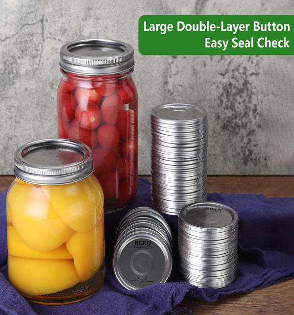 24Pcs Rust-Proof Canning Lids Regular Mouth, Regular Mouth Mason Jar Lids for Ball or Kerr, Small Mouth Mason Jars Lids (Only Lids, No Rings)4