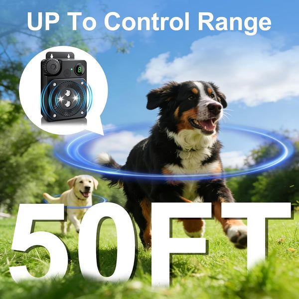 Anti Barking Device for Dogs, Dog Bark Deterrent Devices, 3 Modes Ultrasonic Bark Box Stop Neighbors Dog Barks, Bark Deterrent Device Long Range 50 Ft, Behavior Corrector for Indoor & Outdoor Use3