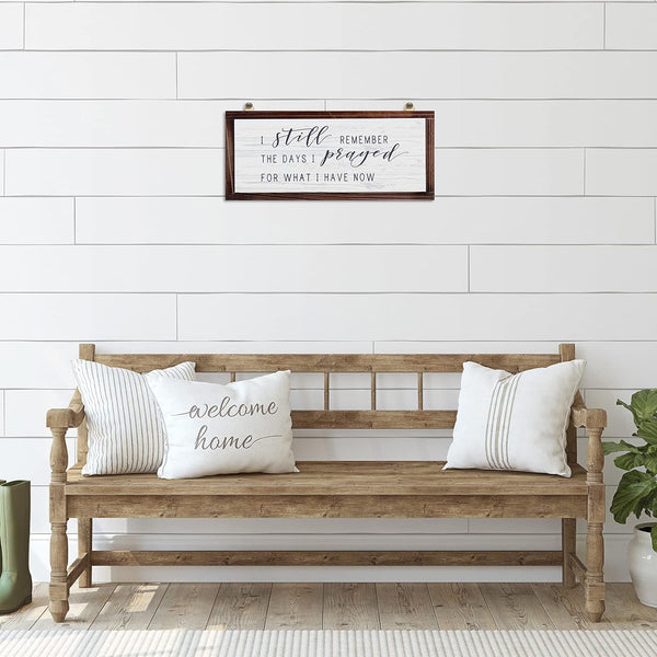 I Still Remember the Days I Prayed Rustic Wood Sign | Christian Inspirational Quote, Vintage Farmhouse Wall Decor, Wooden Plaque for Home Living Room Garden7