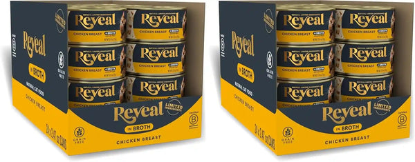 Reveal Chicken Breast in Broth Wet Cat Food 24-Pack 2.47 Oz Cans | 100% Natural, High Quality Protein, Limited Ingredient, Grain Free, Complementary Food, No Fillers, No Artificial Additives18