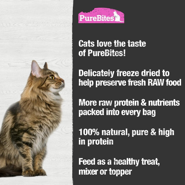 Purebites Freeze Dried Salmon Cat Treats 57G | 1 Ingredient | Made in USA (Packaging May Vary)5