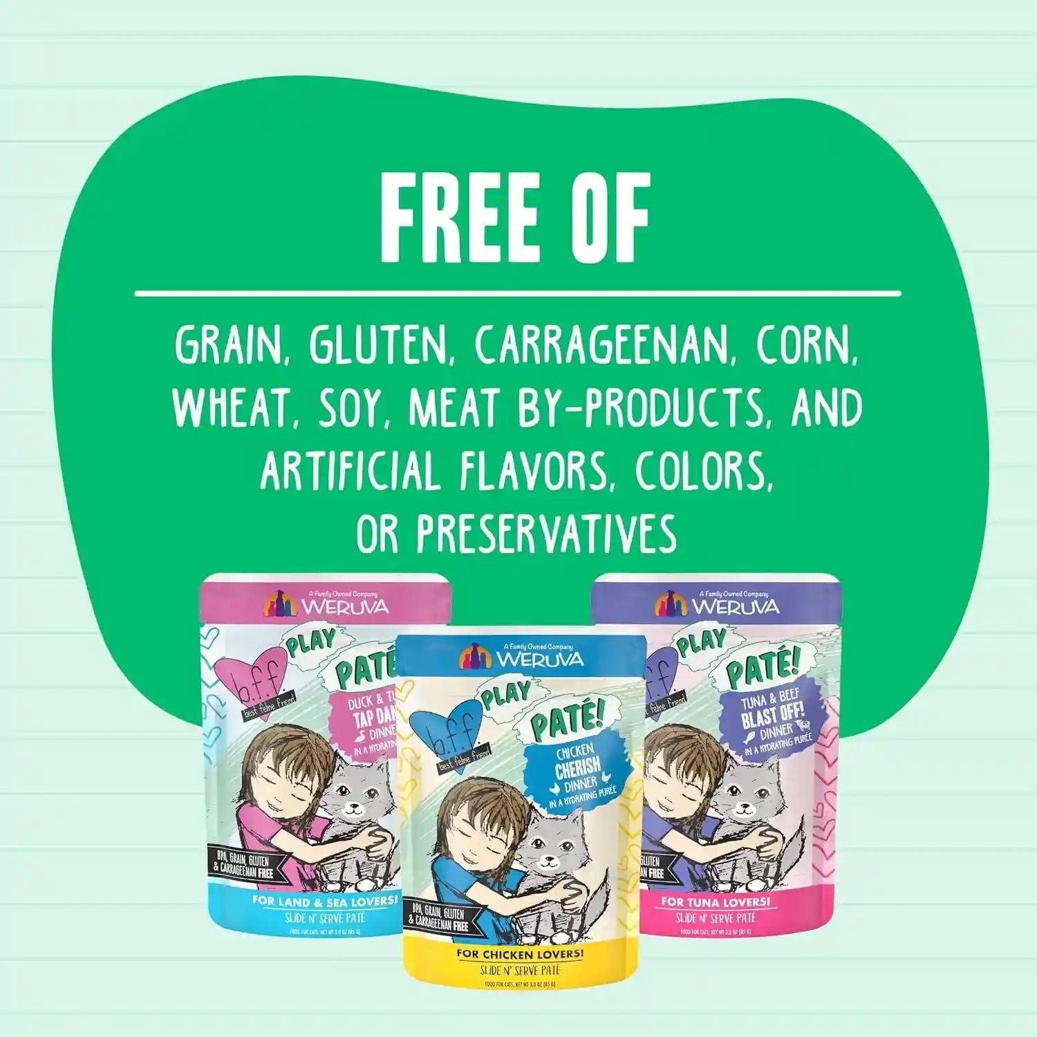 weruva-b-f-f-play-best-feline-friend-pate-lovers-aw-yeah-pate-partay-variety-pack-3oz-pouch-pack-of-12