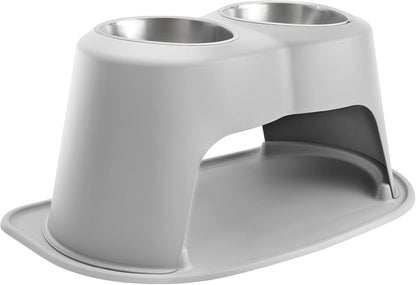 Weathertech Double High Pet Feeding System - Elevated Dog/Cat Bowls - 8 Inch High Dark Grey (DHC3208DGDG)22