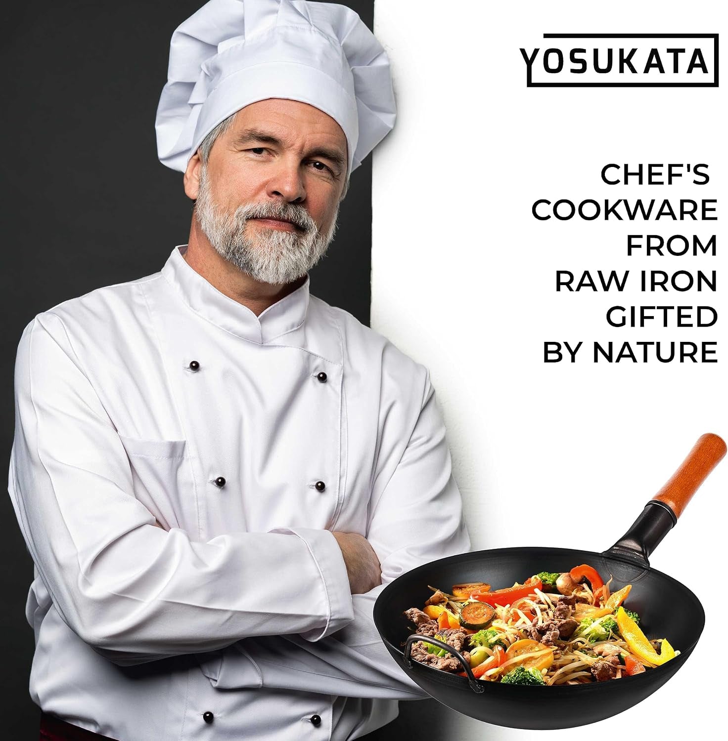 13-5-pre-seasoned-flat-bottom-black-carbon-steel-wok-for-stir-fry-pow-wok-for-stir-fry-bbq-grill-camping-traditional-chinese-cookware-for-induction-electric-gas-open-fire