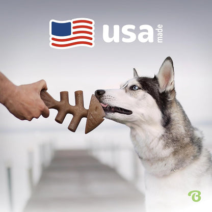 Benebone Fishbone Durable Dog Chew Toy for Aggressive Chewers, Real Fish, Made in USA, Medium5