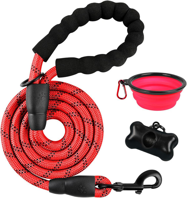 BARKBAY Dog Leashes for Large Dogs Heavy Duty Dog Leash 4/5/6 FT with Comfortable Padded Handle and Highly Reflective Threads for Medium Large Dogs Walking Training Running (5Ft-1/2'',Pink)43
