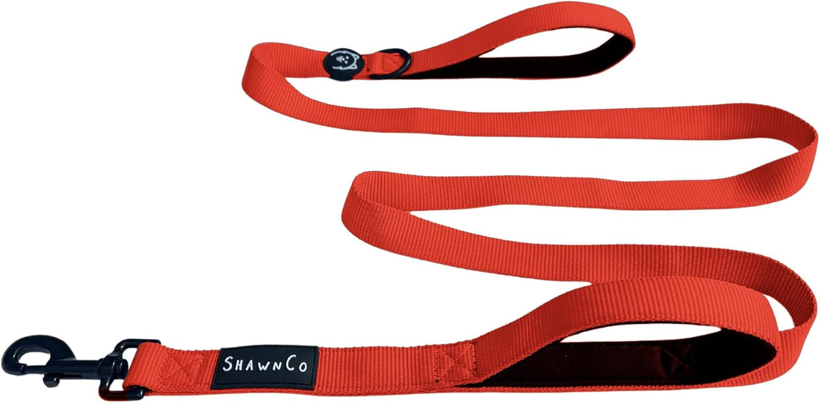 shawnco-dream-walk-dog-leash-premium-nylon-pet-leash-with-soft-neoprene-handle-for-small-medium-and-large-dogs-icy-lilac-m-l-6ft-w-2-handles