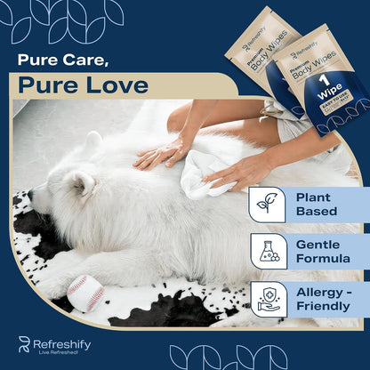REFRESHIFY Dog Wipes for Paws and Butt - Coconut Scented (Pack of 400) - Pet Wipes for Dogs and Cats - Deodorizing Non Toxic Dog Wipes, +12 Additional Travel Wipes6