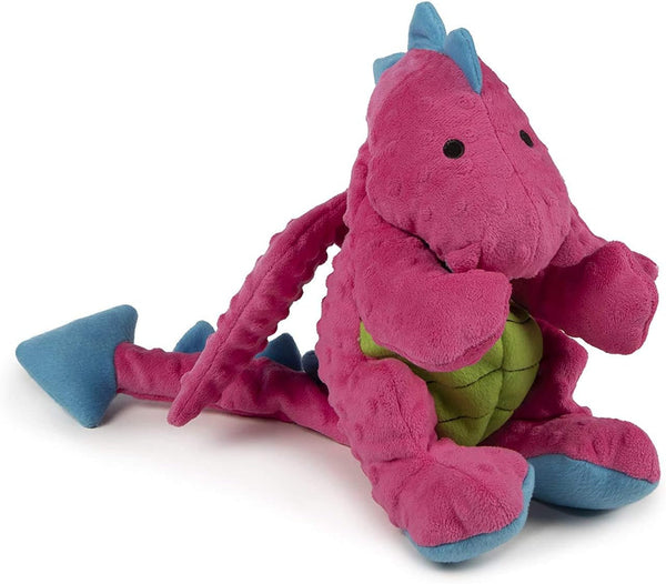 Godog Bubble Plush Dragons Squeaky Dog Toy, Chew Guard Technology - Coral, Large26
