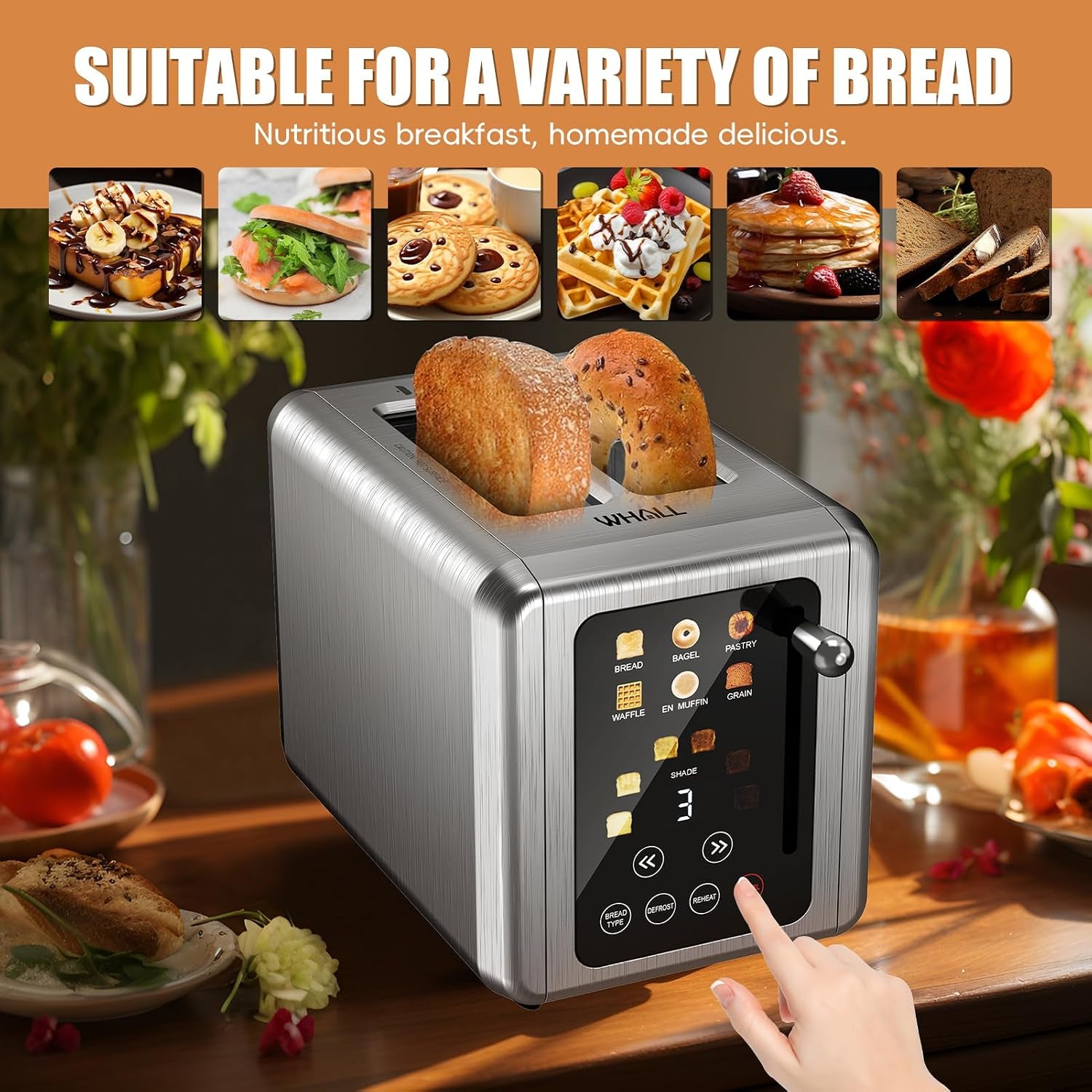 ®-touch-screen-toaster-2-slice-stainless-steel-digital-timer-toaster-6-bread-types-6-shade-settings-smart-extra-wide-slots-toasters-with-bagel-cancel-defrost-functions