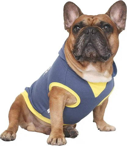 Ichoue French Bulldog Frenchie Clothes Hoodies for Dogs Pug English Boston Terrier Bully Pitbull Corgi Sweatshirt Sweater Clothing - Khaki/Xlarge12