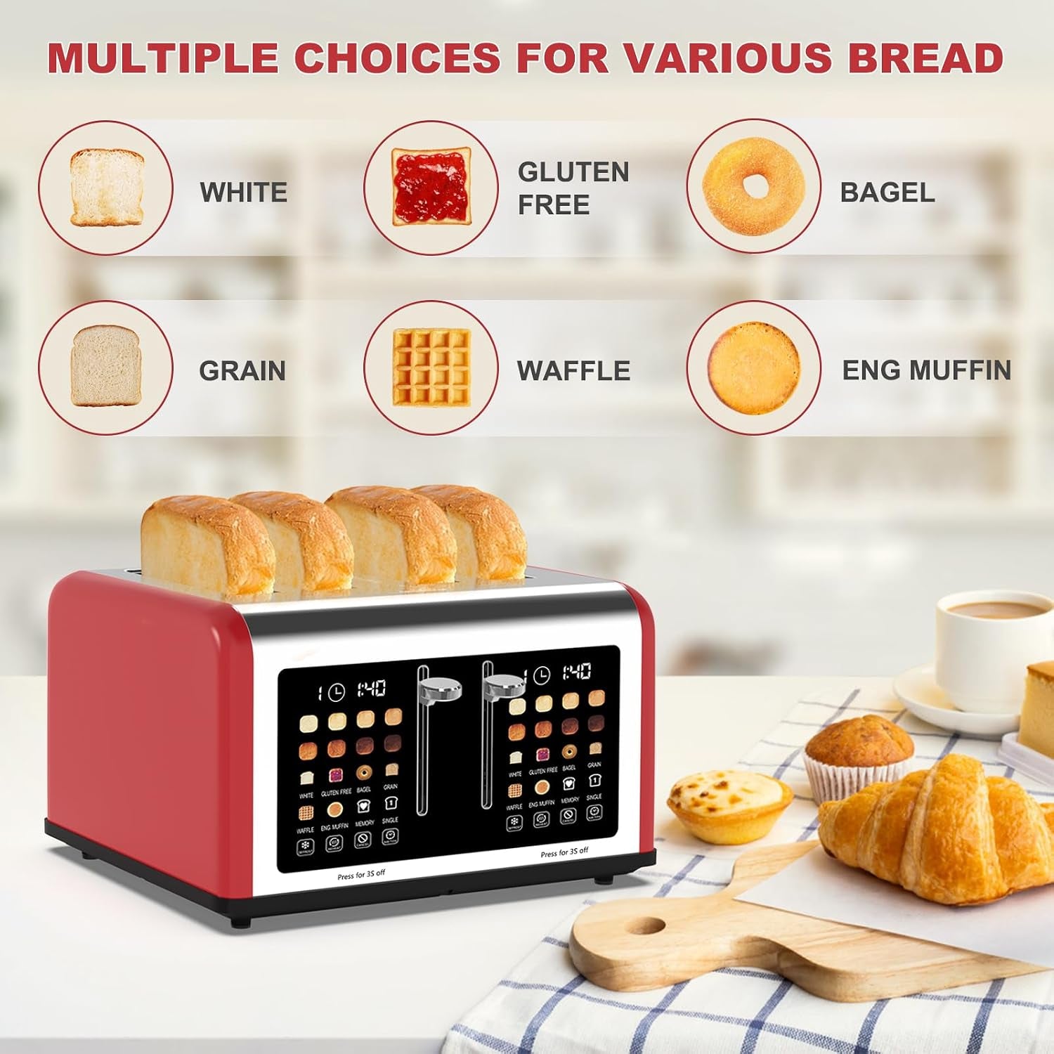 4-slice-toaster-touch-screen-stainless-steel-toasters-digital-timer-dual-control-panel-toasters-8-shade-settings-6-bread-types-for-bagel-cancel-defrost-1650w-red