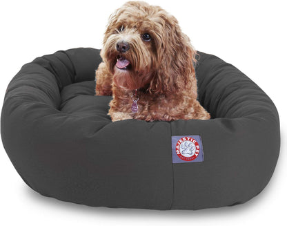 Majestic Pet 40 Inch Bagel Calming Dog Bed Washable – Cozy Soft round Dog Bed with Spine Support for Dogs to Rest Their Head - Fluffy Donut Dog Bed 40X29X9 (Inch) - round Pet Bed Large – Blue33