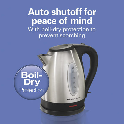 2-In-1 Countertop Oven and Long Slot Toaster, Stainless Steel & Electric Tea Kettle, Water Boiler & Heater, 1.7 Liter, Cordless Serving, 1500 Watts for Fast Boiling, Stainless Steel6