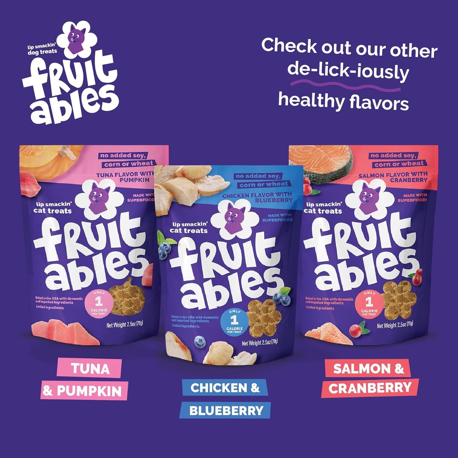 fruitables-cat-treats-crunchy-salmon-tuna-chicken-2-5-oz-3-pk-low-calorie-crunchy-training-biscuits-with-pumpkin-superfoods-wheat-corn-soy-free-usa-made