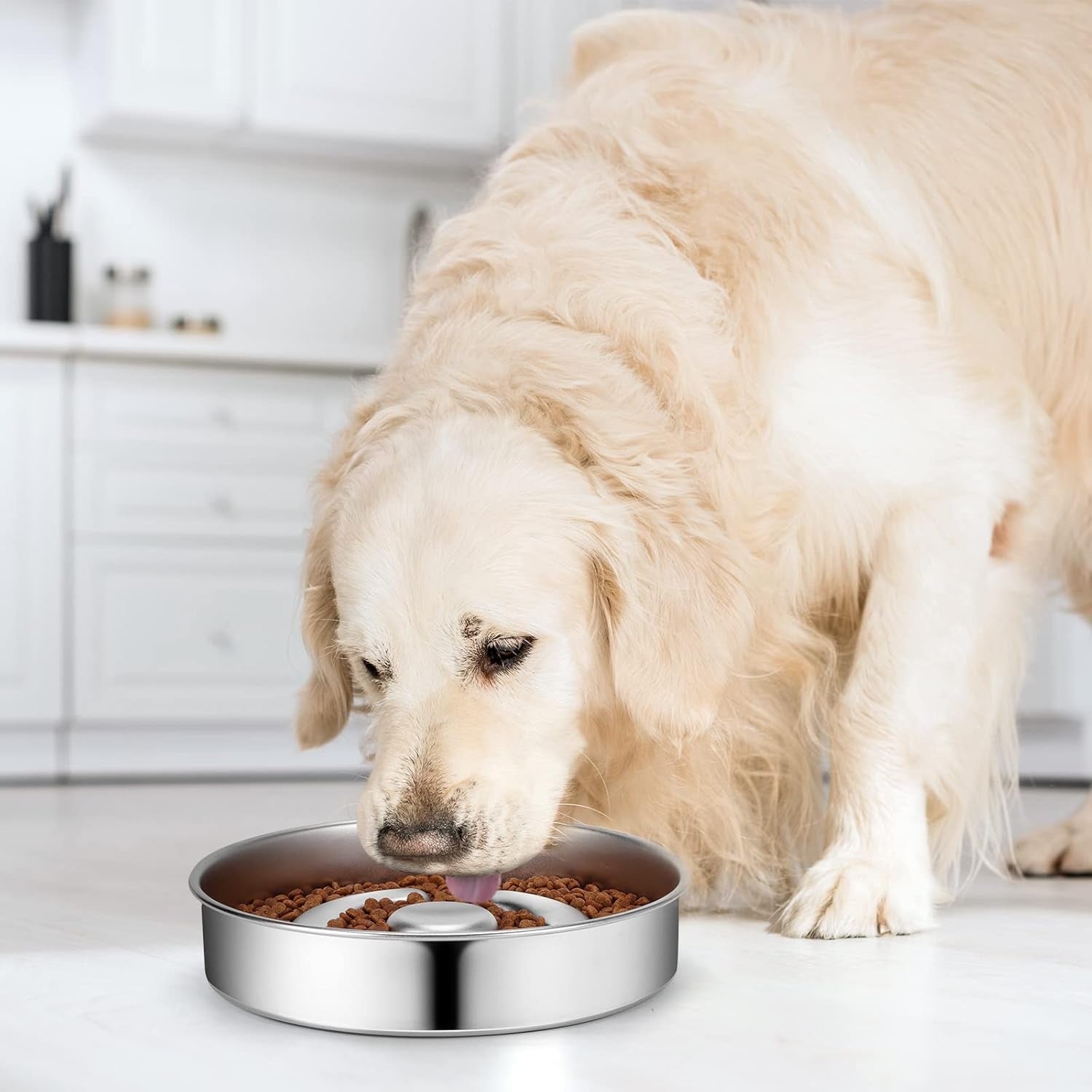 aiperro-stainless-steel-non-slip-slow-feeder-dog-bowl-4-cups-metal-dog-food-bowls-for-medium-and-large-dogs-fun-bloat-stop-pet-bowl-dogs-water-bowl-for-fast-eaters-slows-down-pets-eating