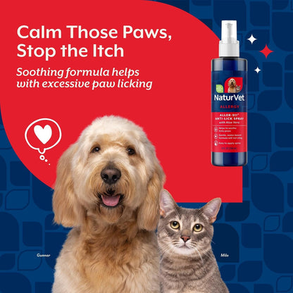 Naturvet Aller-911 Anti-Lick Paw Spray for Dogs & Cats – Includes Aloe Vera – Helps Sooth Itchy Paws, Offers Dog & Cat Allergy Support – Helps Discourage Pet Licking – 8 Oz. Spray | Includes Aloe Vera, Sooth Itchy Paws, Offers Dog & Cat Allergy Support, Discourage Pet Licking4