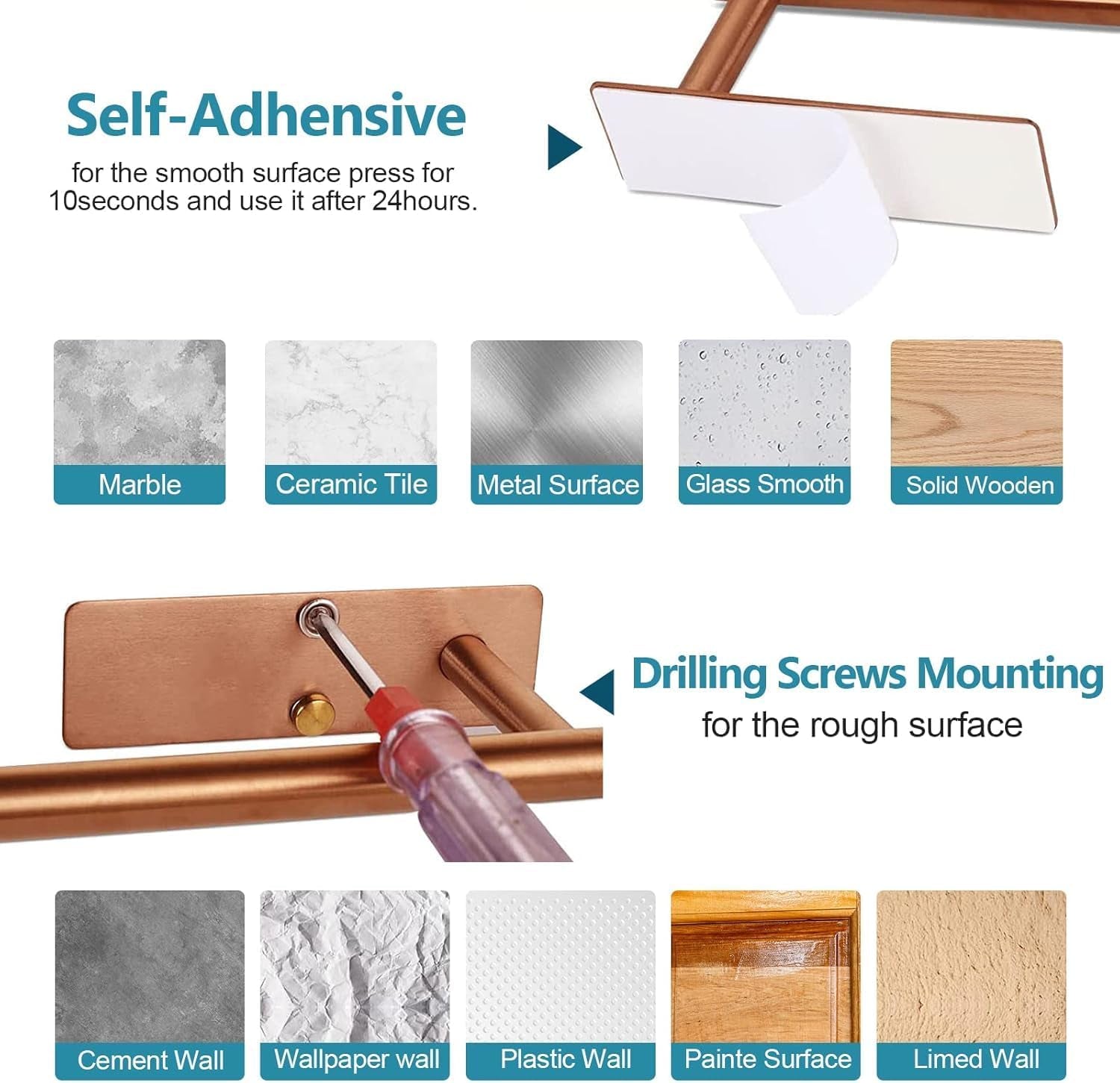 paper-towel-holder-self-adhesive-paper-towel-holder-wall-mount-for-kitchen-rack-adhesive-paper-towel-roll-rack-for-bathroom-towel-kitchen-stainless-steel-rose-gold