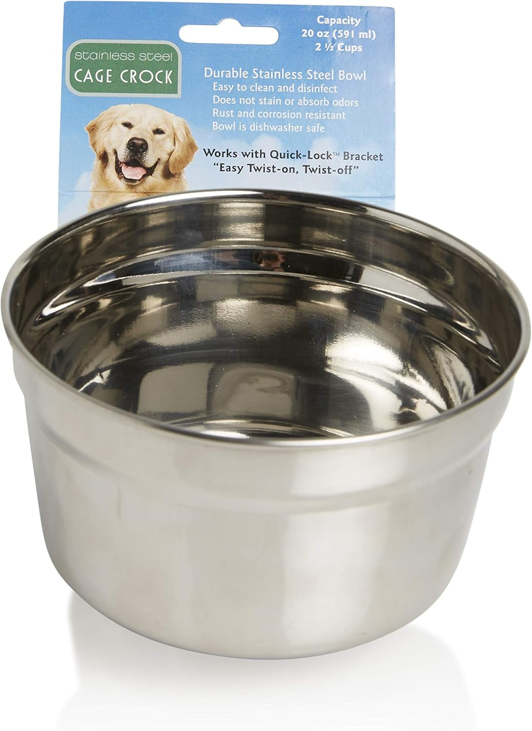 lixit®-stainless-steel-kennel-food-or-water-bowl-non-spill-hanging-removable-crate-bowls-carrier-cage-dish-for-dogs-or-cats-for-feeding-and-drinking-stainless-steel-20-ounce