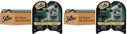 Sheba Perfect Portions Kitten Pate Wet Cat Food, Multipack, 2.6 Oz, 24 Ct | DHA for Brain Development, Vitamin E for Immunity, Real Meat, All Essential Amino Acids, Complete & Balanced, 48 Servings12