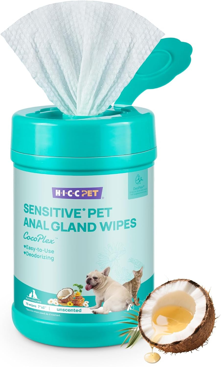 hicc-pet-rear-end-external-anal-area-cleaning-deodorizing-wipes-hydrating-nourish-fur-dogs-cats-grooming-wipes-for-daily-cleaning