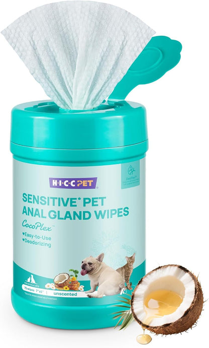 HICC PET Rear-End & External Anal Area Cleaning Deodorizing Wipes | Hydrating & Nourish Fur Dogs & Cats Grooming Wipes for Daily Cleaning13