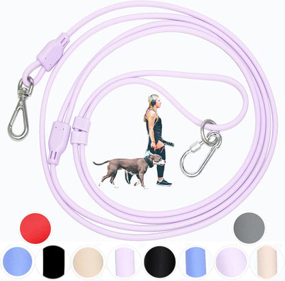 9-In-1 Hands Free Dog Leash Crossbody/Waist Blue Small Dogs | Adjustable, Waterproof No-Pull Dog Collar/Harness/Leash Set, Heavy Duty, Slip Lead, Fits 8-120Lbs9