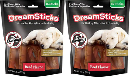 Dreambone Chicken Wrapped Mini Stick Dog Treats, Daily Rawhide-Free Chew, Digests Safely and Completely, with Real Protein, Chicken and Veggies, 15 Count12