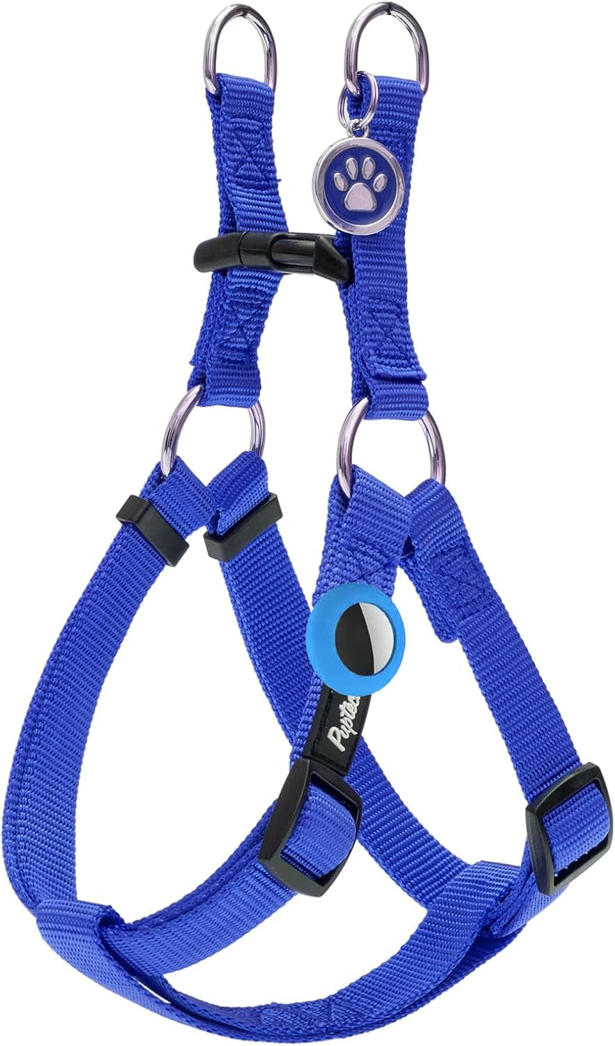 pupteck-no-pull-dog-harness-soft-adjustable-basic-nylon-step-in-puppy-vest-outdoor-walking-with-id-tag