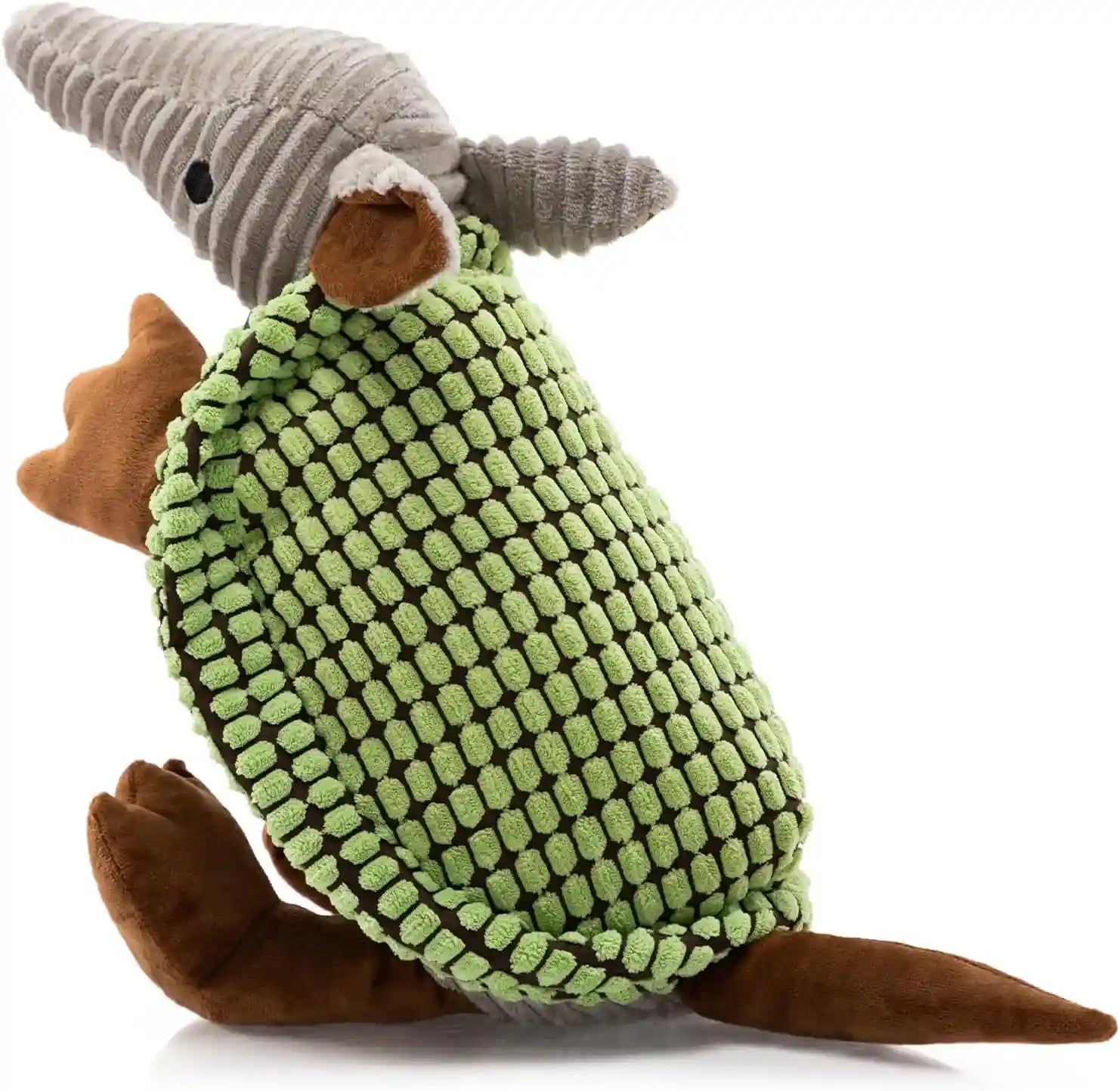 hollypet-plush-dog-squeaky-toy-stuffed-armadillo-animal-pet-puppy-chew-toys-with-clean-teeth-for-small-medium-large-all-breed-sizes-dogs-gray-8-in